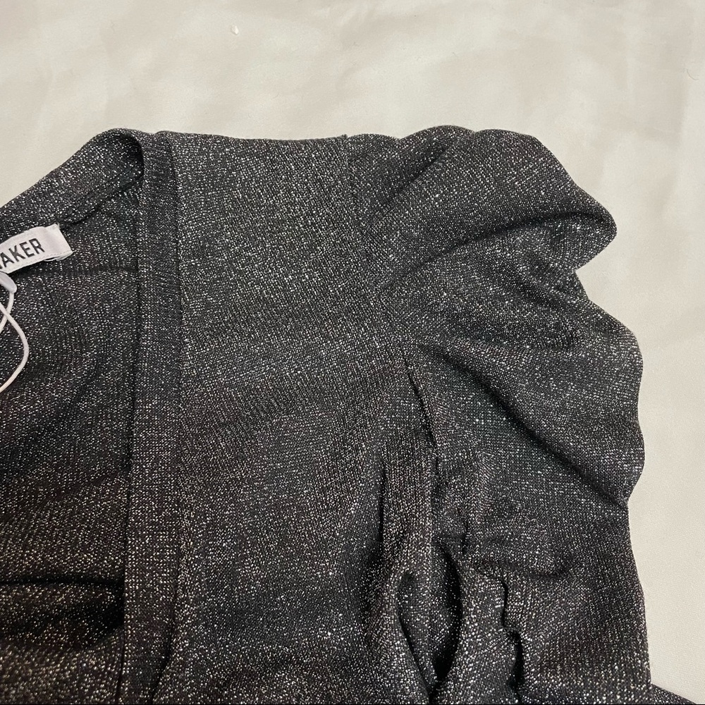 NWT New $148 Walter Baker Marwin Top Size L Black Silver - Picture 14 of 14